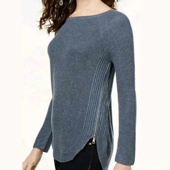 INC International Concepts Gray Long Sleeve sweater w/ zipper details Sz: 2X - Picture 1 of 13